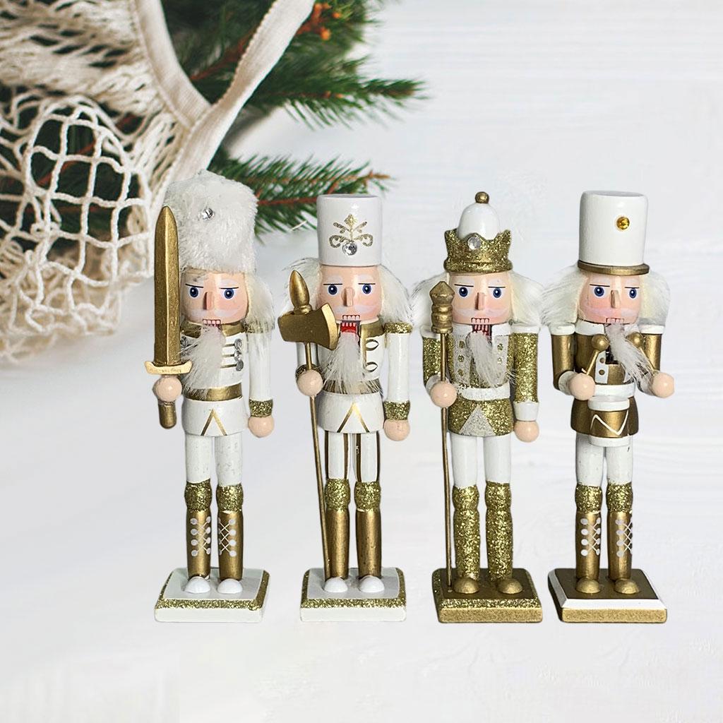 Nutcracker Figurine - 4 estatuetas de quebra-nozes de 18