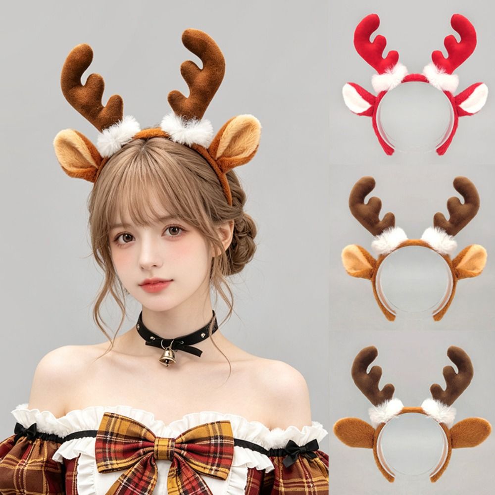 Reindeer Antlers Headband - Acessório de Cabelo de Natal com