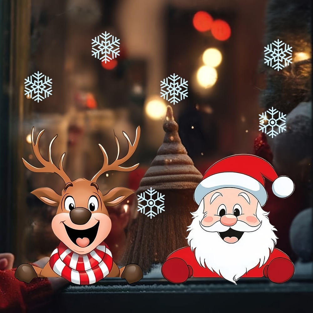 Snowflake Window Decal - Autocolantes de Natal para janelas –
