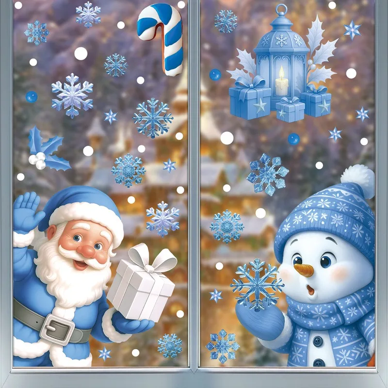 Snowflake Window Decal - Adesivo de Vidro Estático de Natal,