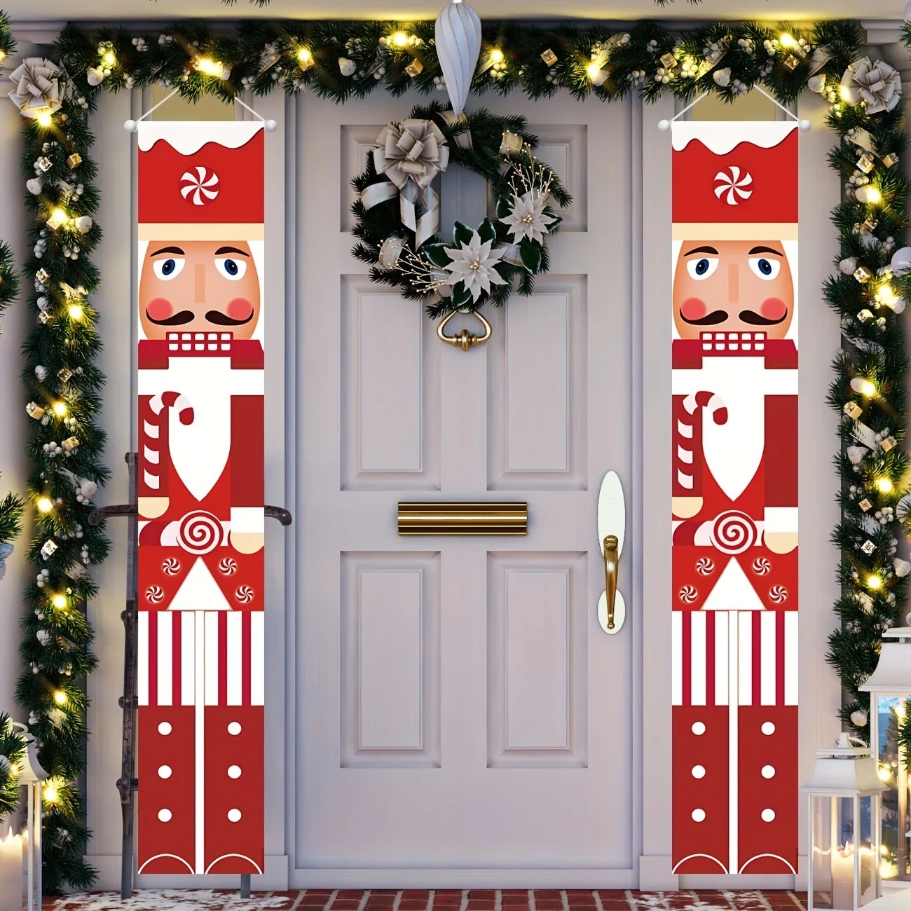 Nutcracker Figurine - Conjunto de Faixas de Natal com
