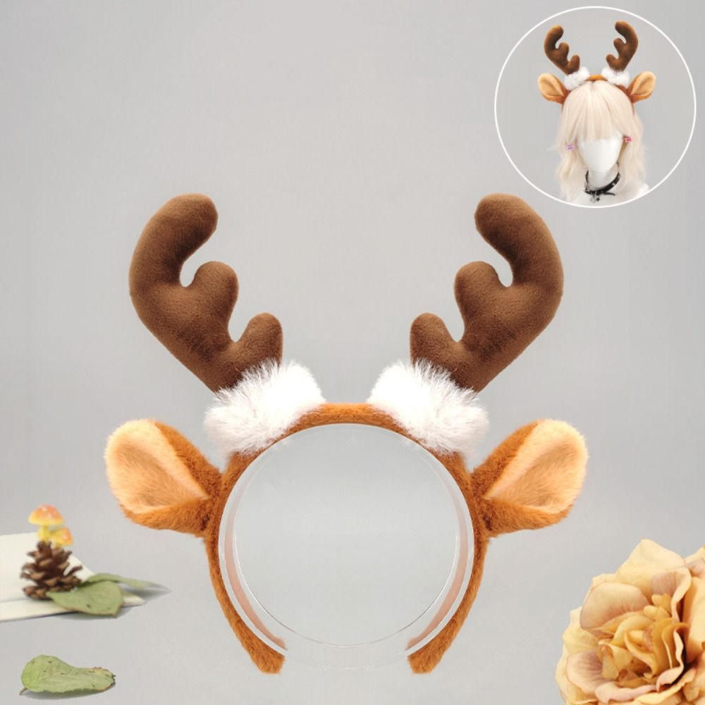 Acessório de Cabelo de Natal c - Reindeer Antlers Headband avaliação e preço