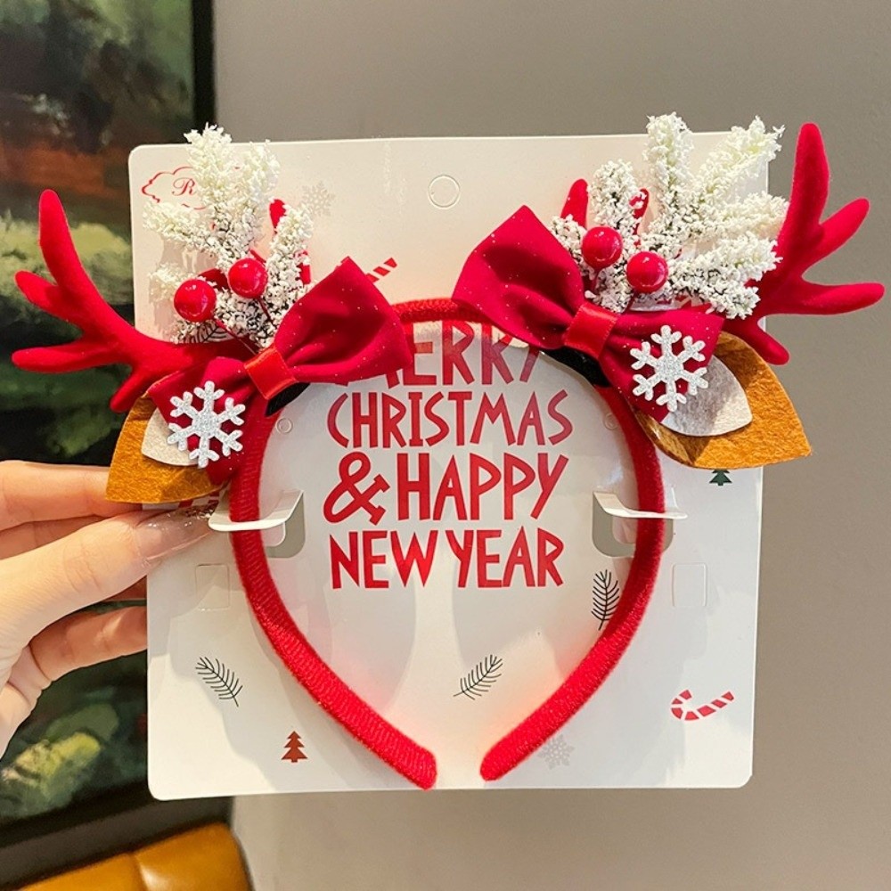 Tiara de chifres de rena em ve - Reindeer Antlers Headband avaliação e preço