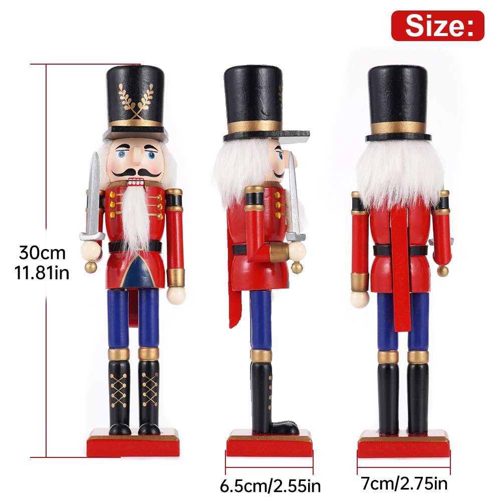30cm de madeira quebra-nozes o - Nutcracker Figurine avaliação e preço