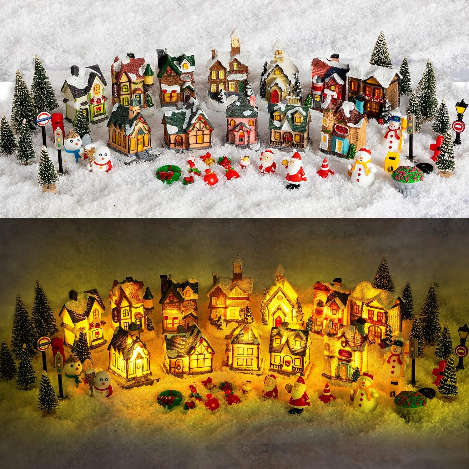 Casas de Aldeia de Natal com L - Nutcracker Figurine avaliação e preço