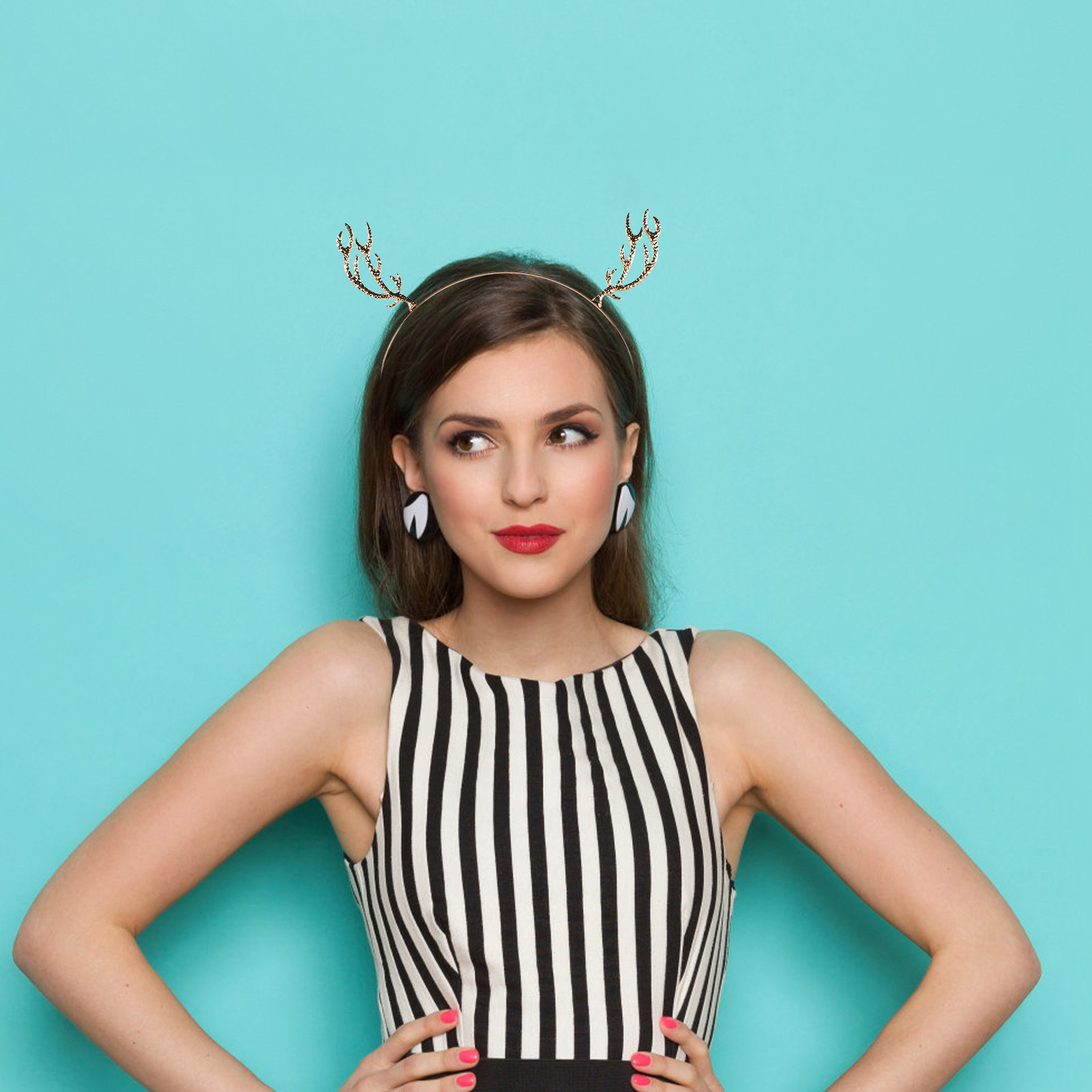 Tiara de Cabelo com Strass Met - Reindeer Antlers Headband avaliação e preço